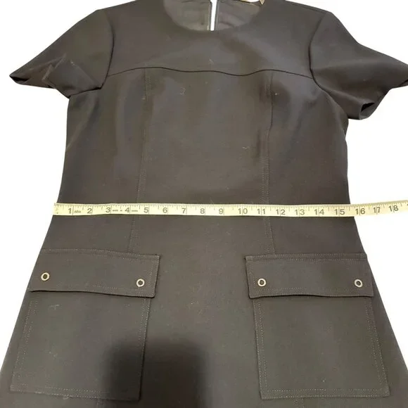 Elie Tahari Women's Black Short Sleeve Jaelyn Dress Size 6 - Picture 12 of 15